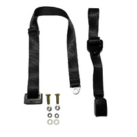 Universal Non Retractable Lap Belt 1.2M - 150-610mm Adjustable Webbing Buckle - ADR